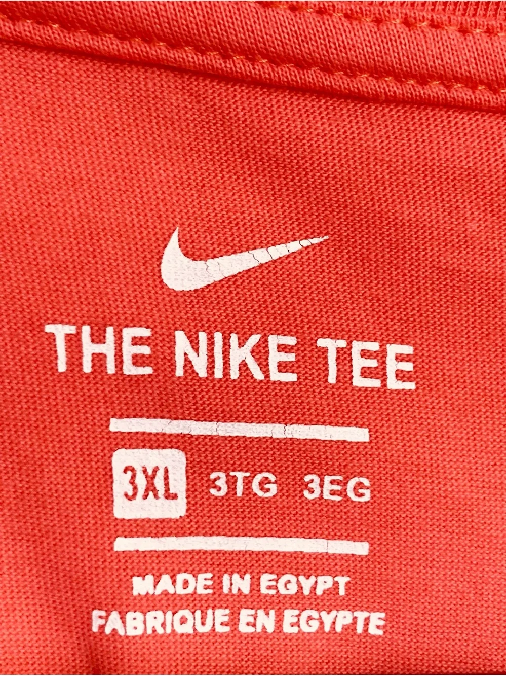 Nike The Nike Tee Womens 3XL Coral Short Sleeve Cutoff Logo T-Shirt NEW